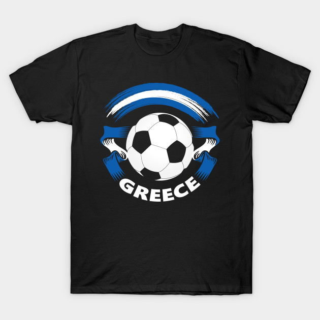 Greece Soccer Fan Shirt with Greek Flag and Football Greece Football